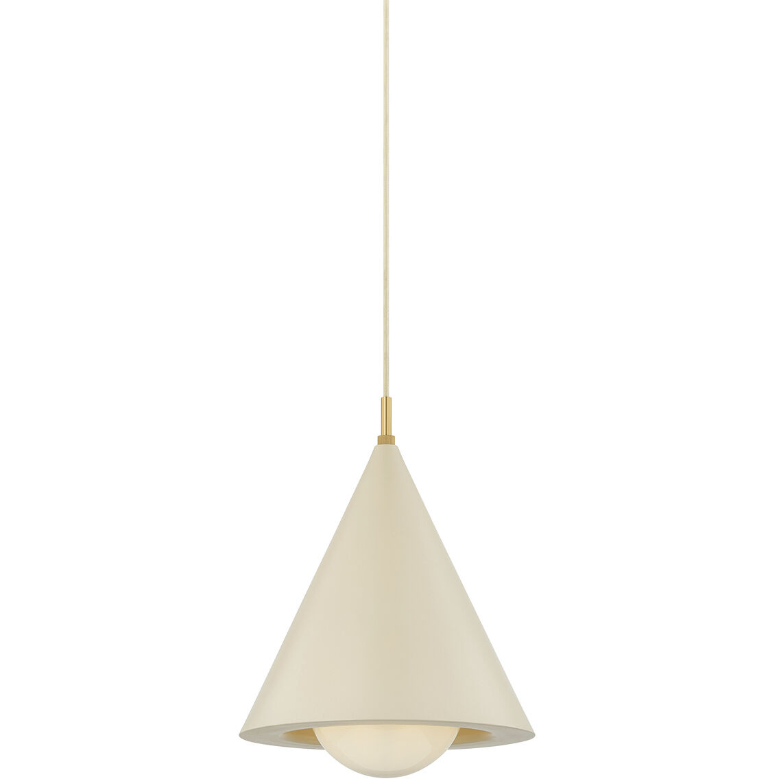 Jolene 1 Light 13 inch Aged Brass and Textured Bisque Pendant Ceiling Light
